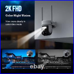 2K Wifi Camara De Seguridad 360 Solares Inalambrica Con Vision Nocturna y Audio