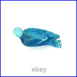Daum Crystal Coral Sea Blue Sea Turtle Figurine #05721-1 Brand Nib Save$ Fs
