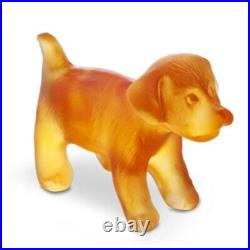Daum Crystal Mini Standing Puppy Amber Figurine #05387/c Brand Nib Save$$ F/sh