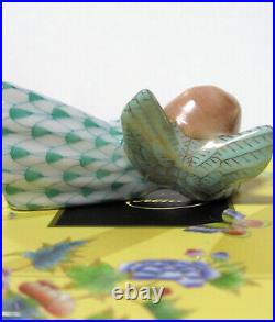 Herend Sleeping Angel Green Fishnet Figurine #vhv-15807 Brand Nib Save$ Cute F/s