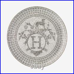 Hermes Mosaique Au 24 Platinum Tart Platter #p035022p Brand Nib Large Save$ F/sh