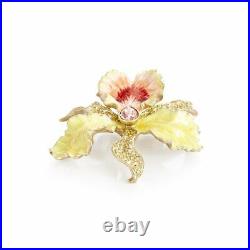 Jay Strongwater Leya Orchid Table Objet #sdh1947-256 Brand Nib Save$ Flower F/sh