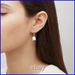 Lalique Crystal Muguet Clear & Vermeil Earrings #10704600 Brand Nib Save$$ F/sh