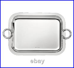 New Christofle Vertigo Silver Plated Medium Tray #4200304 Brand Nib Save$$ F/sh