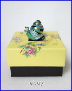New Herend Baby Snail Green Fishnet Figurine #vhv-15518 Brand Nib Save$ Cute F/s