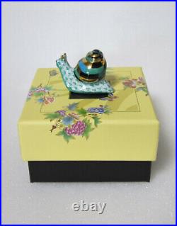 New Herend Baby Snail Green Fishnet Figurine #vhv-15518 Brand Nib Save$ Cute F/s