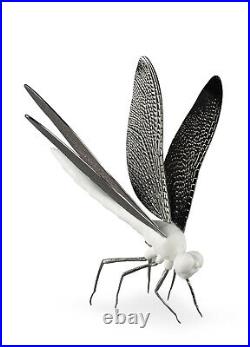 New Lladro Dragonfly Matte White Sculpture #9480 Brand Nib Save$$ Cute F/sh
